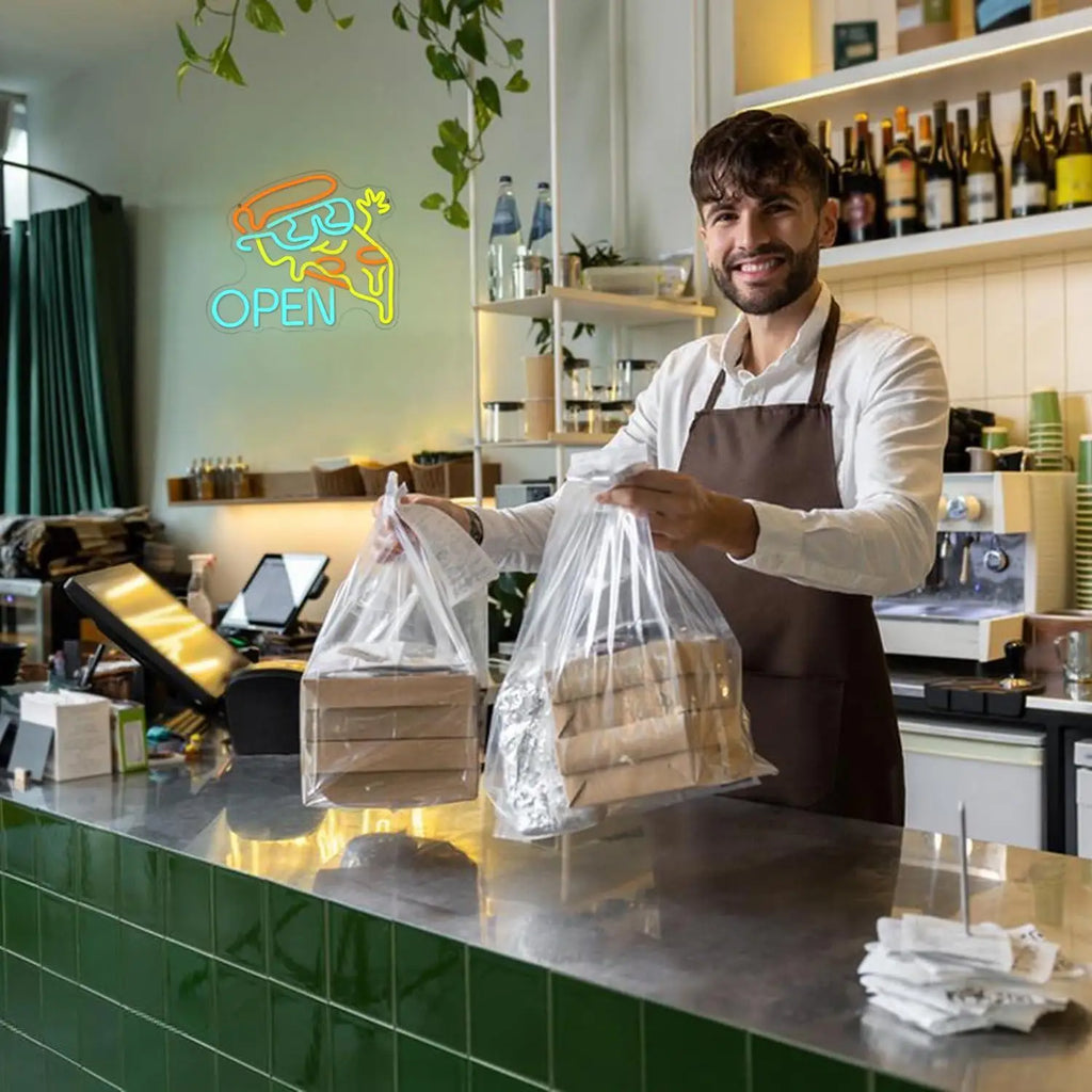 Pizza Open Neon Sign