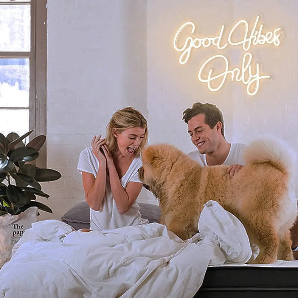 Large Good Vibes Only Neon Sign