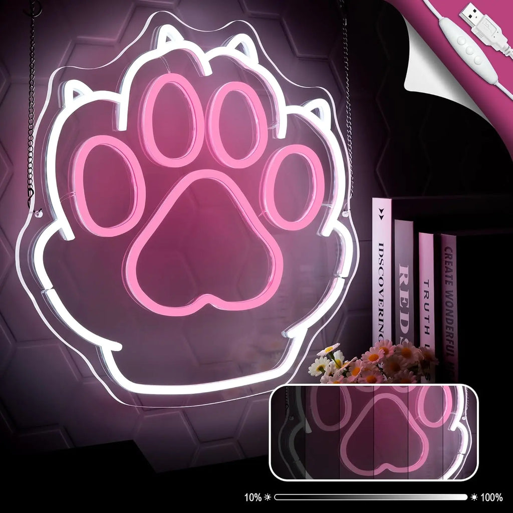 Paw Print Neon Sign