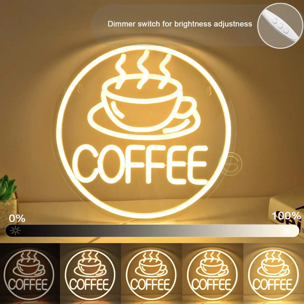 Home Coffee Neon Sign