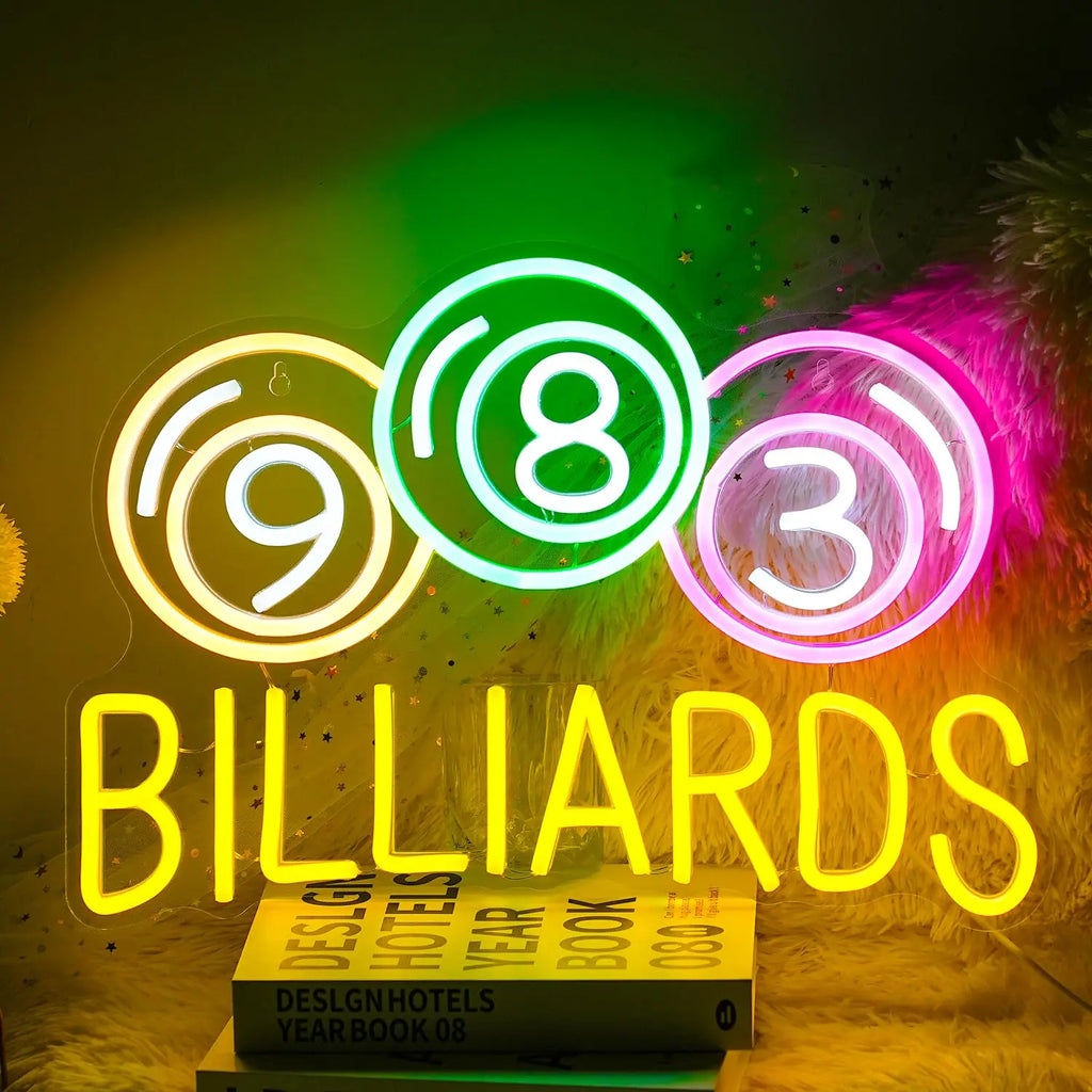 Billiards Neon Sign