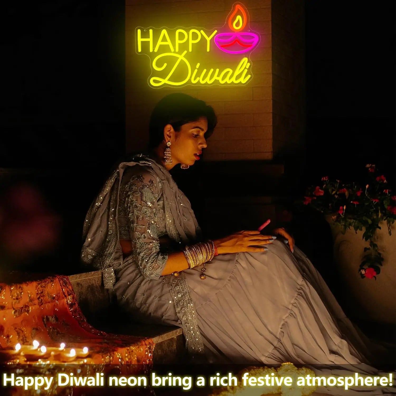 Happy Diwali Neon Sign