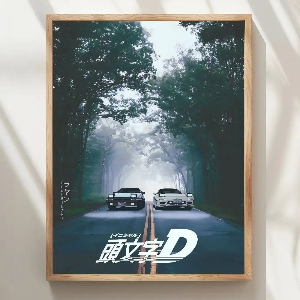 Initial D Anime Characters Wall Posters