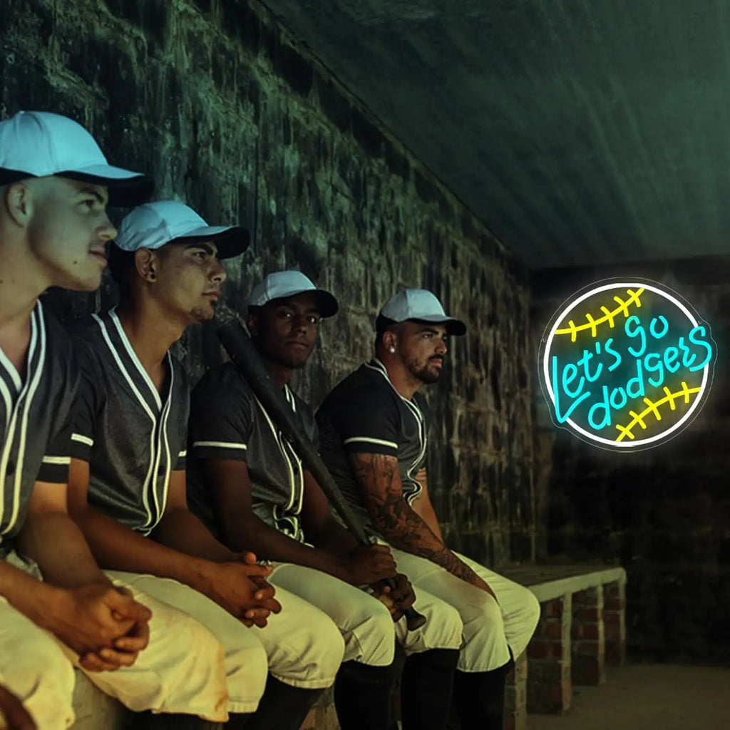 Dodgers Baseball Neon Sign