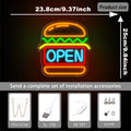 Hamburger Neon Sign