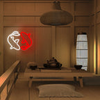 Red & White Koi Fish Neon Sign