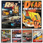 Japanese Racing Magazine Wall Posters