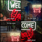 Crab Welcome Neon Sign