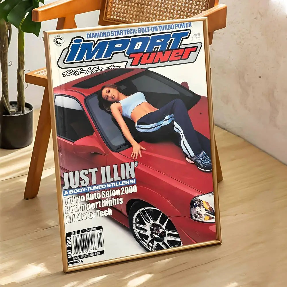 Japanese Y2K Car Wall Poster