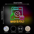 Wash Dry & Fold Neon Sign