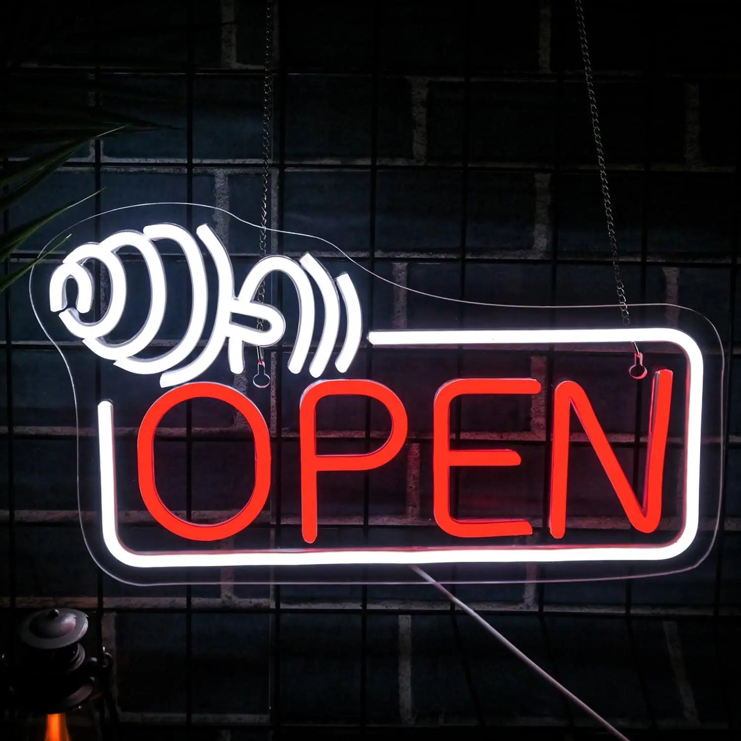 Barbell Open Neon Sign