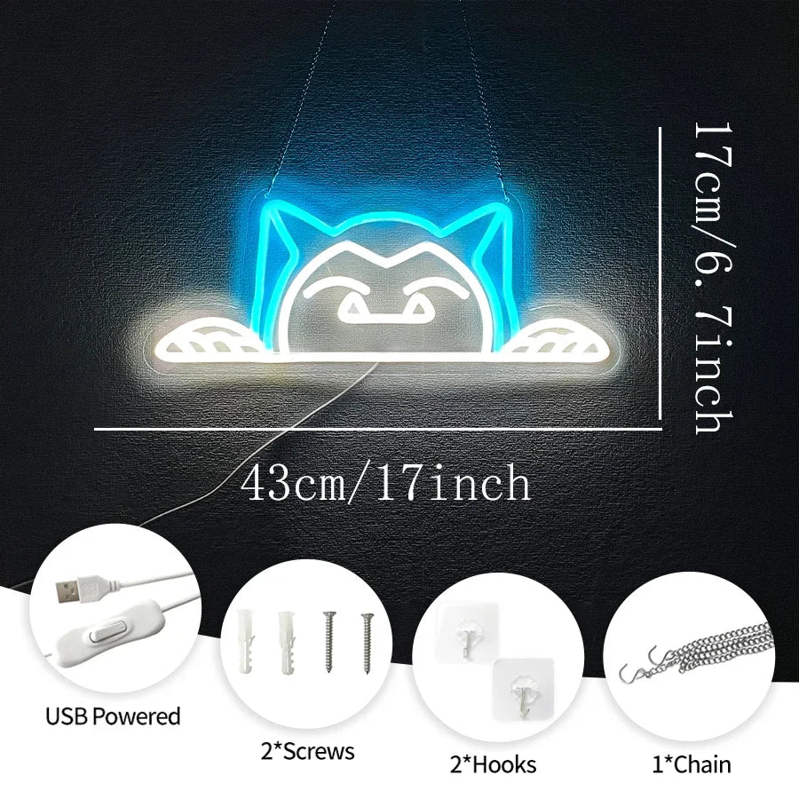 Snorlax Neon Sign