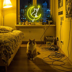 Moon Cat Neon Sign