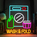 Wash Dry & Fold Neon Sign