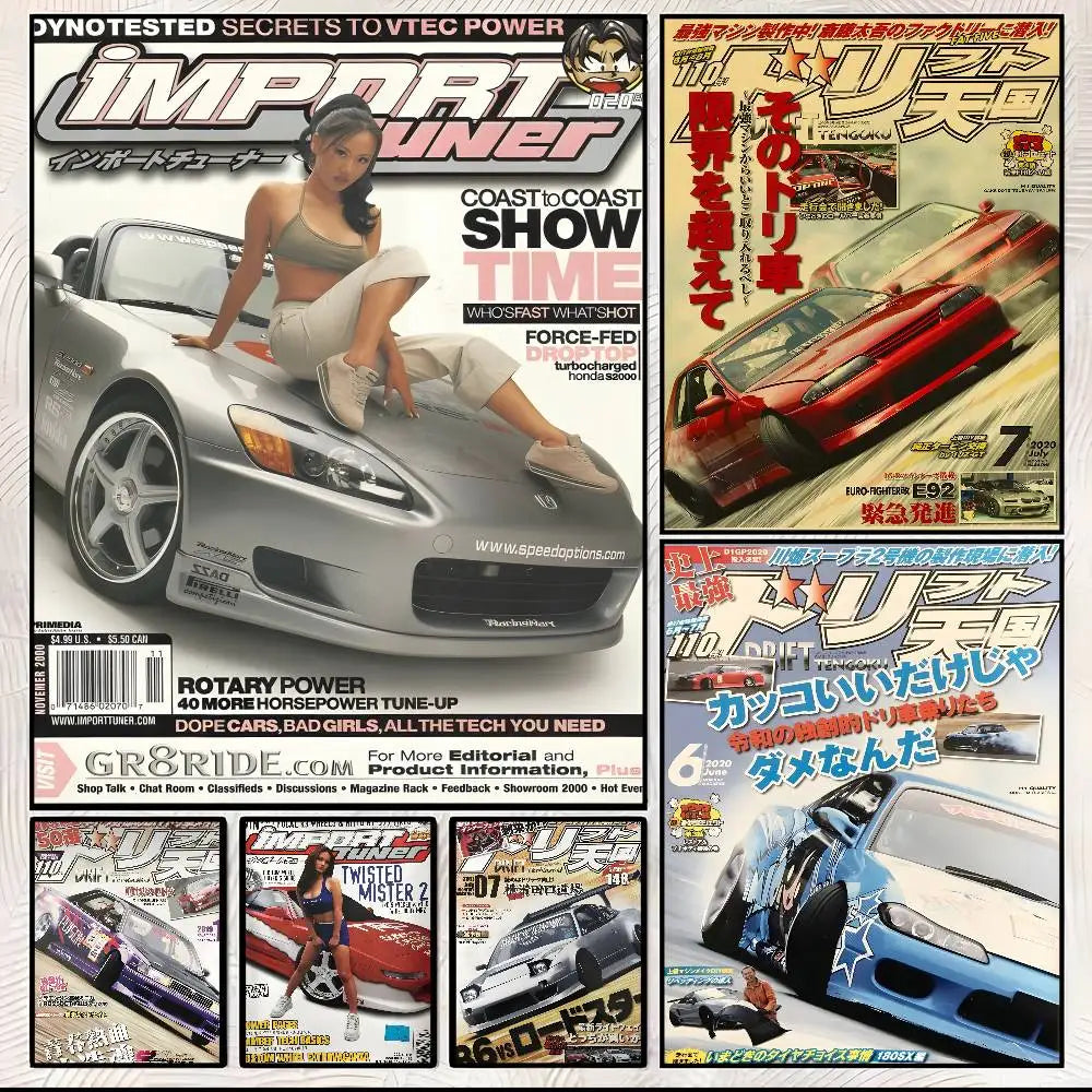 Japanese Y2K Car Wall Poster