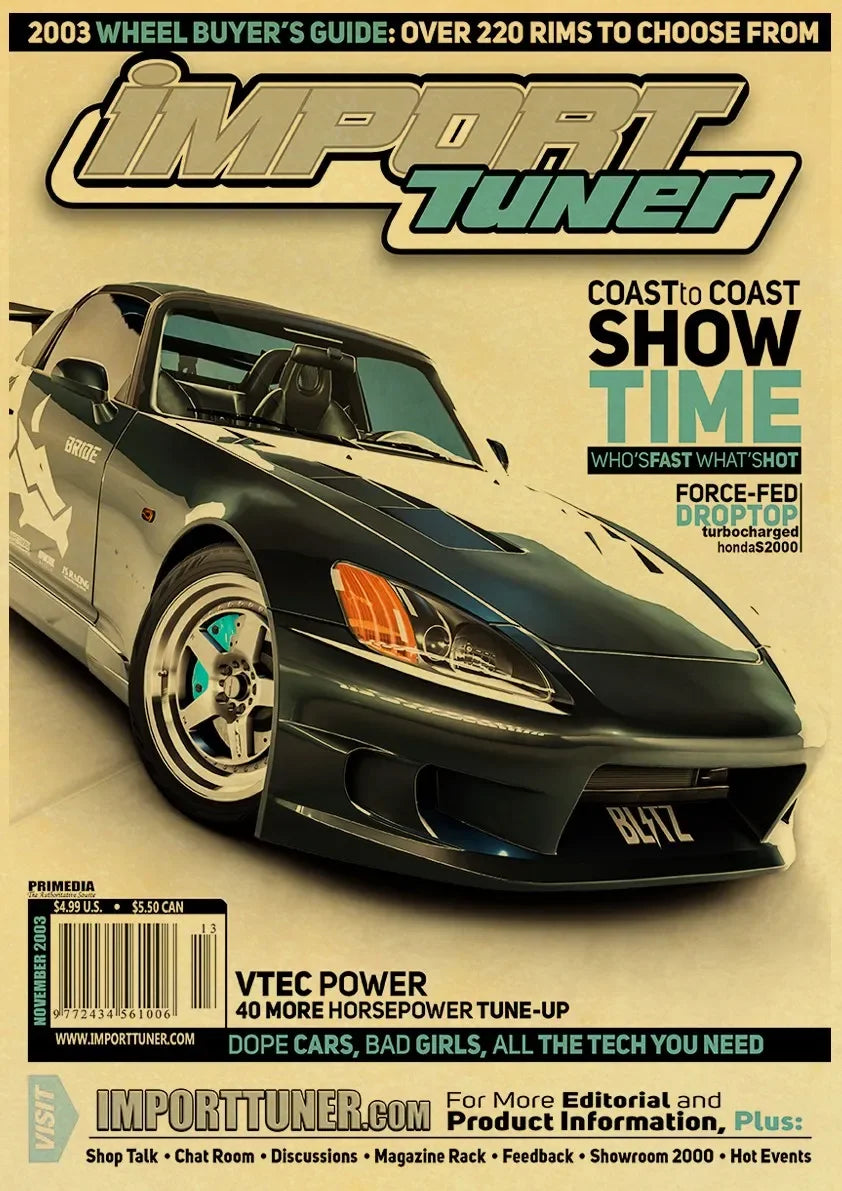 JDM Retrofit Racing Retro 90s Wall Posters