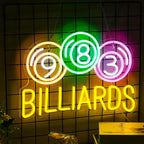 Billiards Neon Sign
