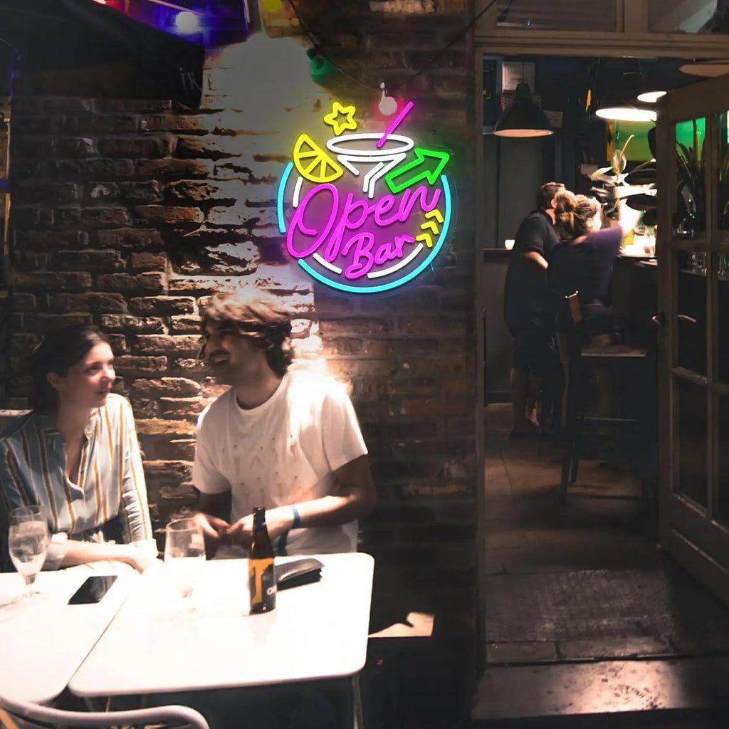 Open Bar Neon Sign