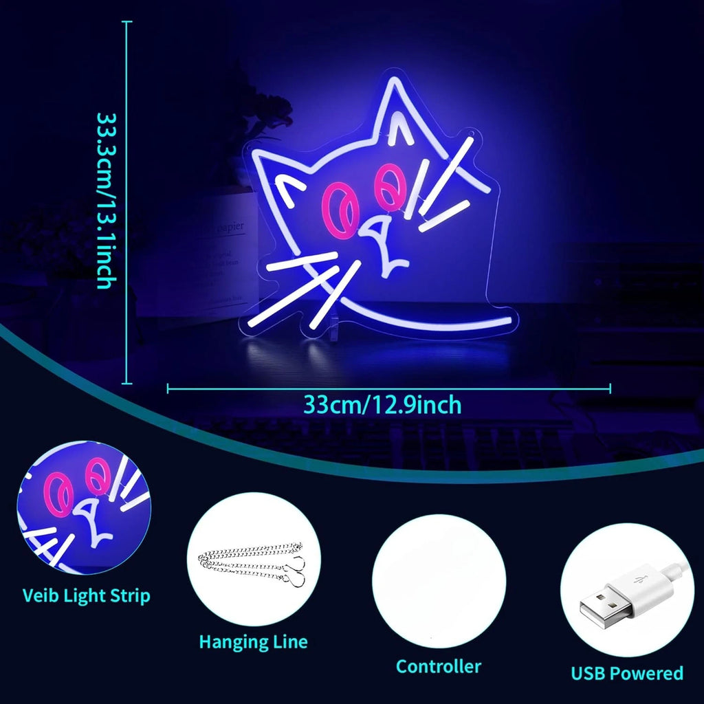 Wacky Cat Neon Sign