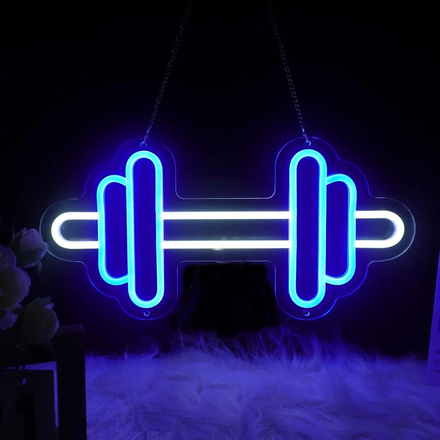 Gym Dumbbell Neon Sign