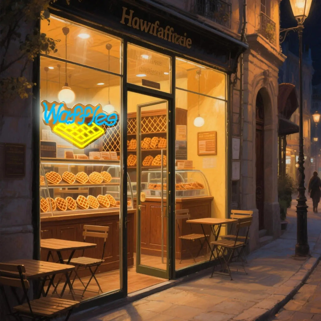 Waffle Neon Sign