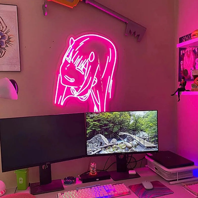 Zero Two Anime Neon Sign
