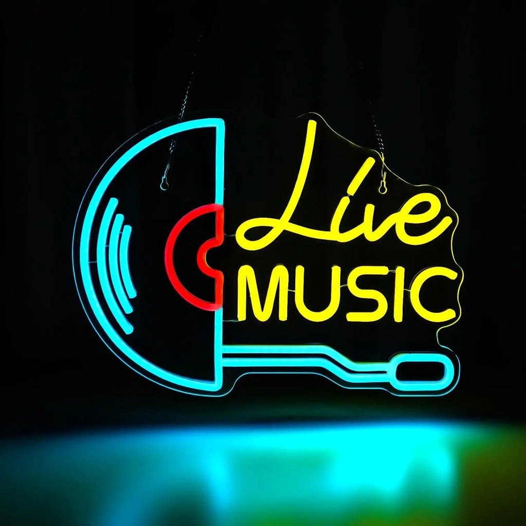 Live Music Neon Sign