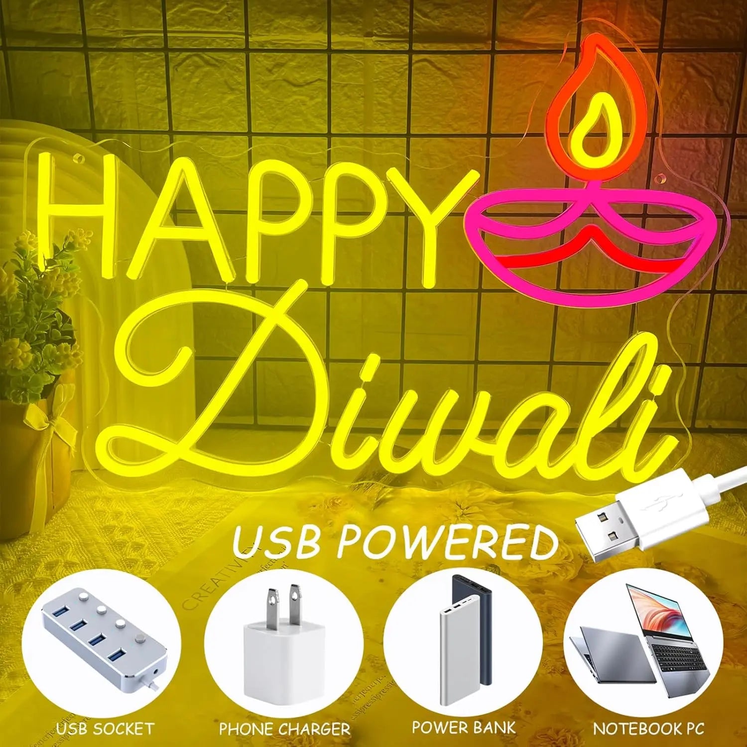 Happy Diwali Neon Sign
