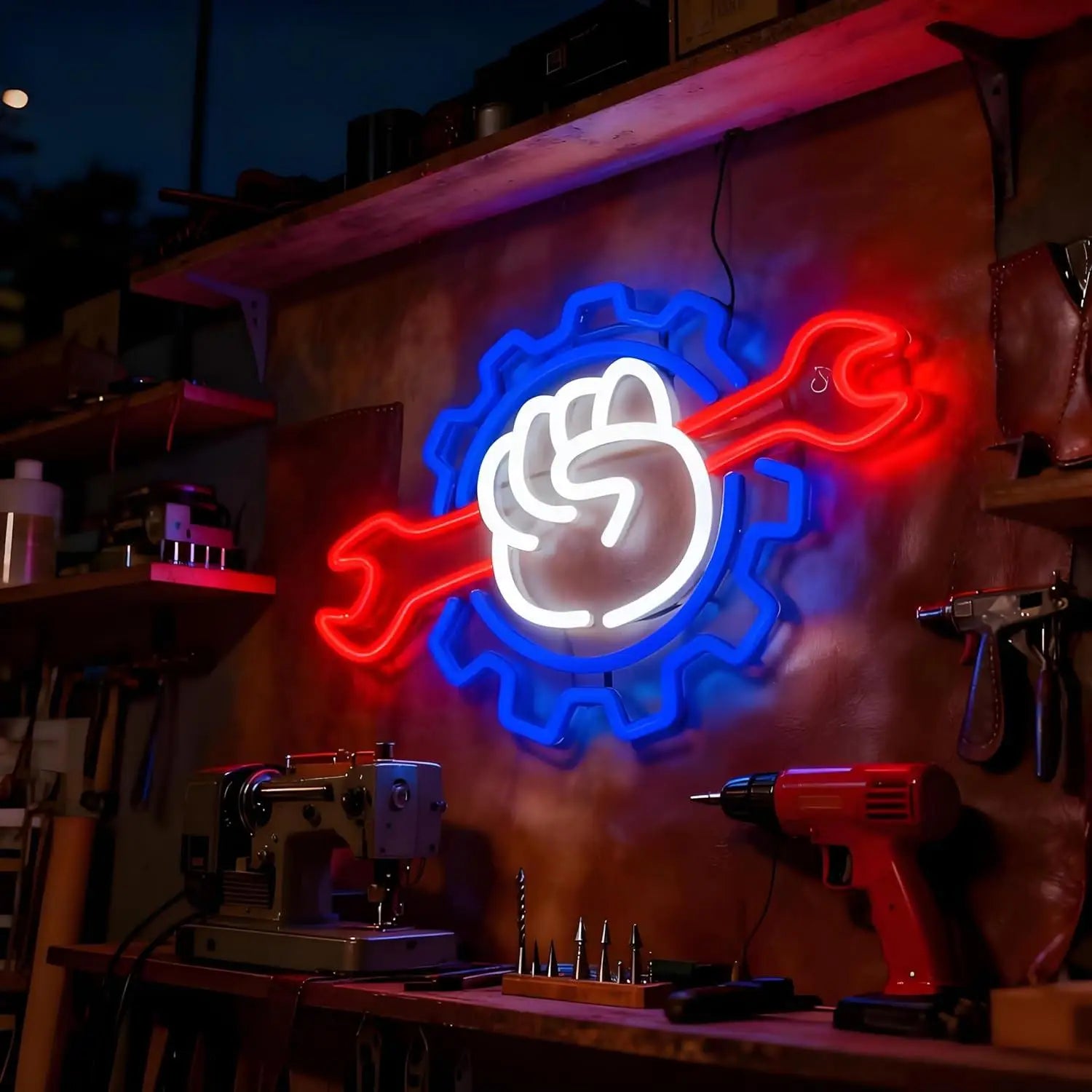Wrench Neon Sign