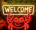 Crab Welcome Neon Sign