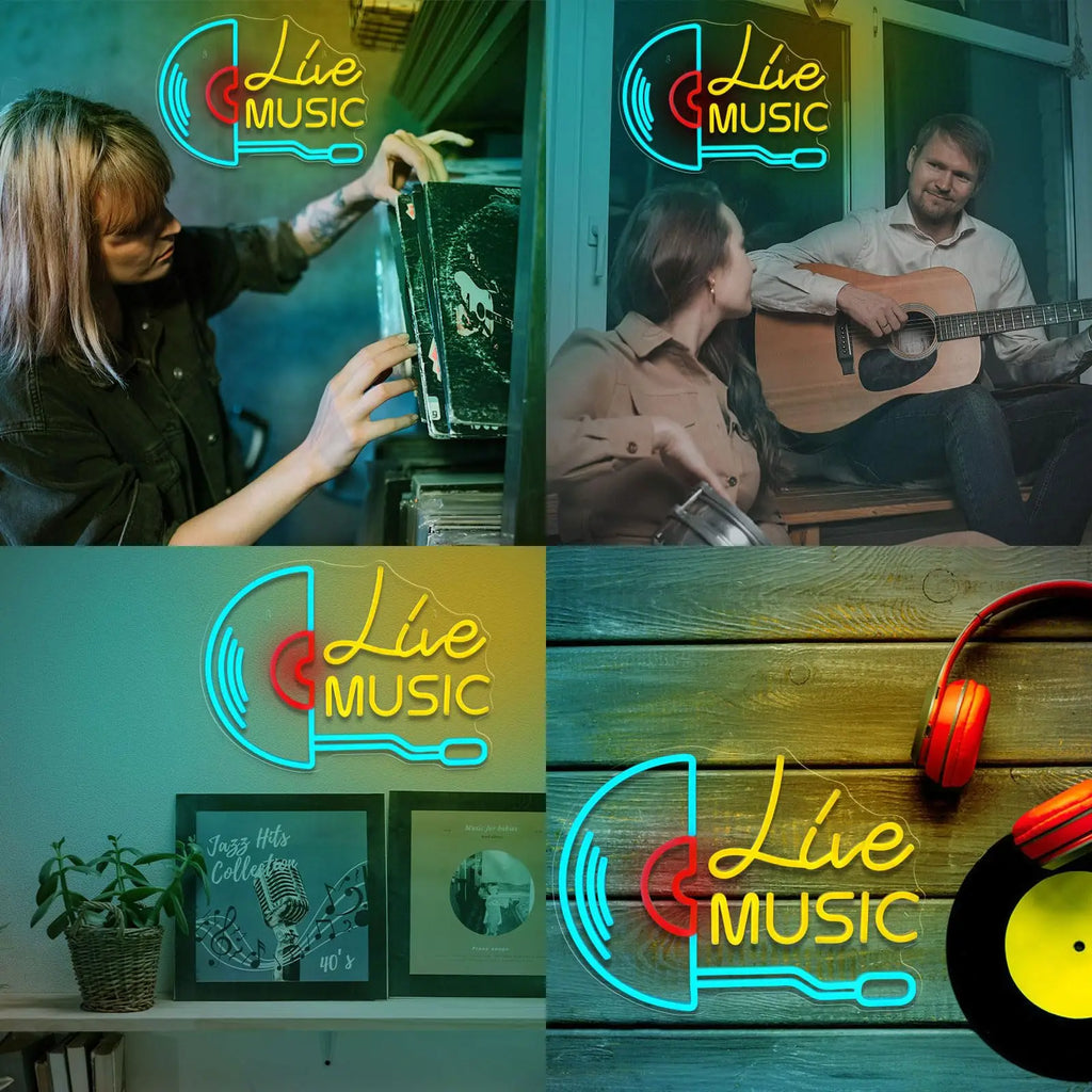 Live Music Neon Sign