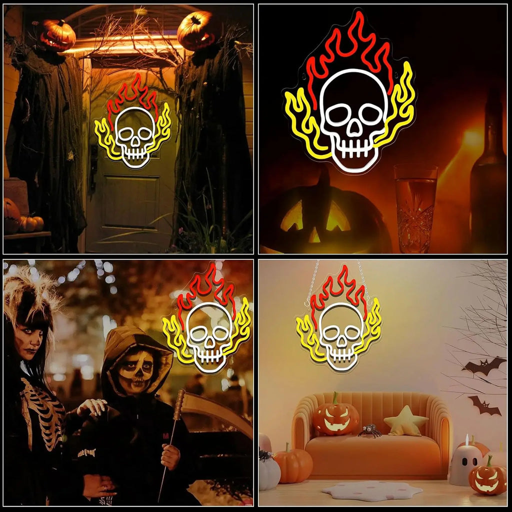 Gevbay Skull Neon Sign