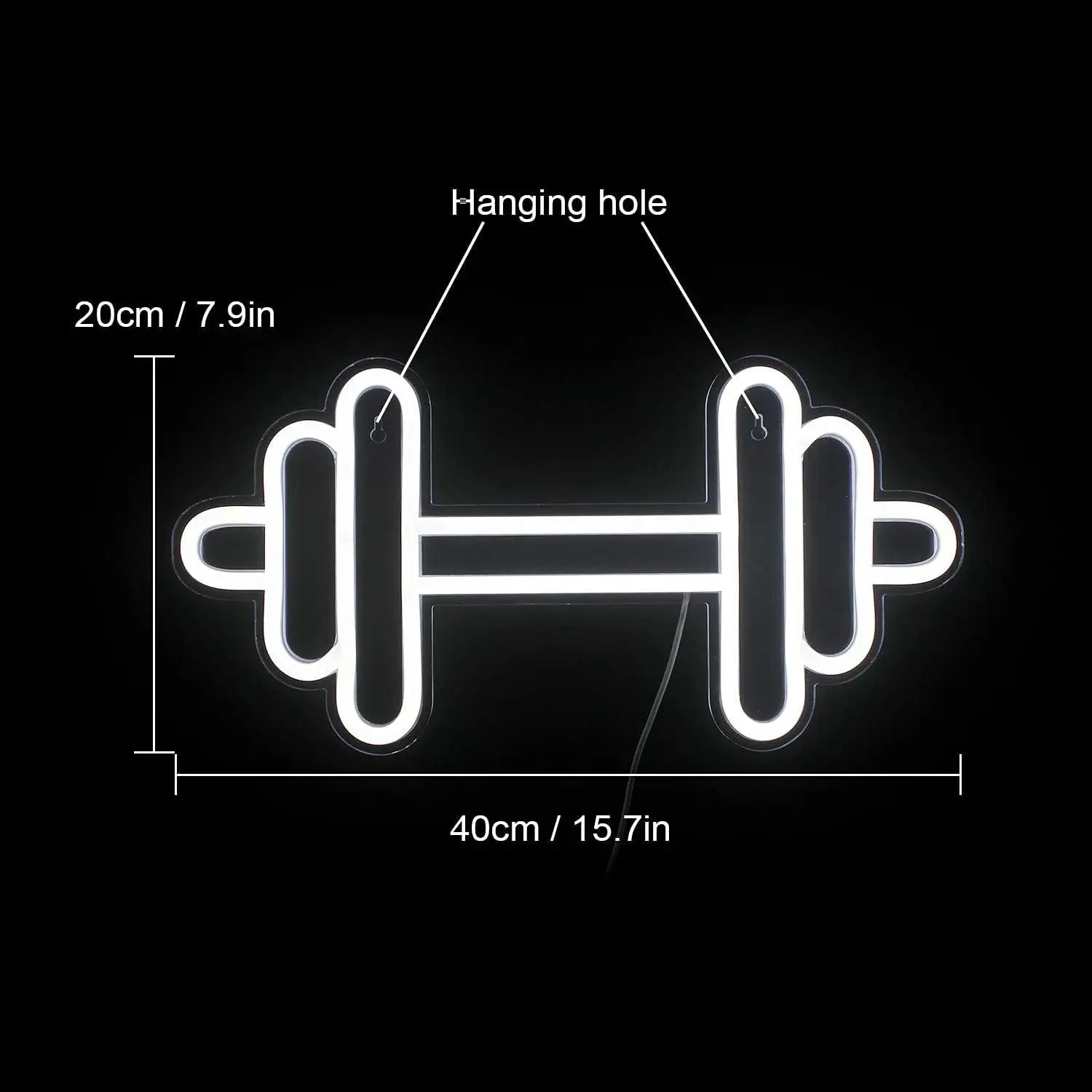 Barbell Open Neon Sign